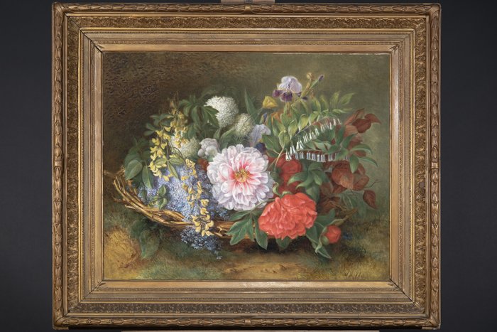 Swanida Wildrik (1807-1883) - Stilleven met Bloemen (no reserve)