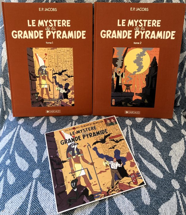 Blake  Mortimer T3 + T4 - Le Mystère de la Grande Pyramide 1  2 + vinyl - 2x C - 2 Albums - Begrænset udgave - 1987/1989