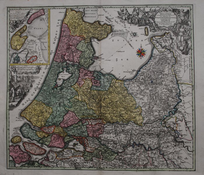 Holland - Holland, Utrecht; M. Seutter - Tabula Comitatus Hollandiae - 1721-1750