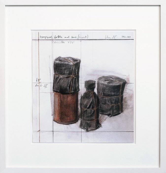 Christo (1935-2020) - Wrapped Bottles and Cans Project, 1958/2004