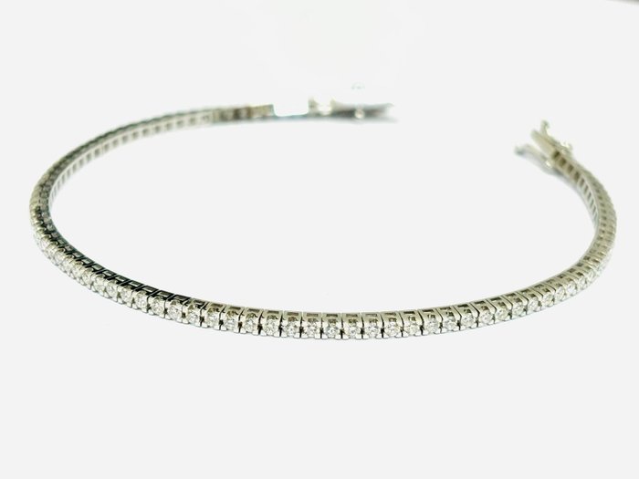 Armbånd - 18 kraat Hvidguld -  2.50ct. tw. Diamant (Natur)  - Fremstillet i Italien