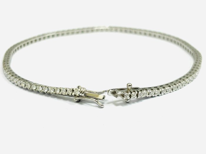 Armbånd - 18 kraat Hvidguld -  2.50ct. tw. Diamant (Natur)  - Fremstillet i Italien