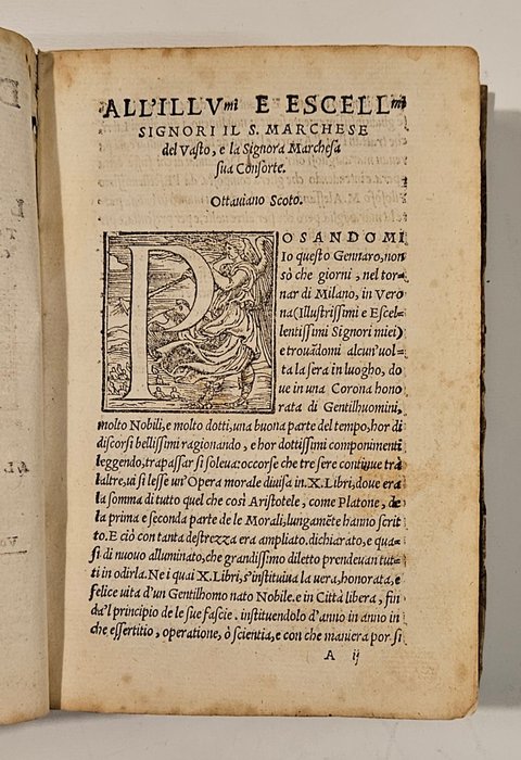 Alessandro Piccolomini - De la Institutione di Tutta la Vita de l'Homo Nato Nobile e in Citta Libera. Libri X in Lingua - 1543