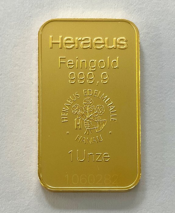 1 Troy Ounce - Guld 999 - Heraeus