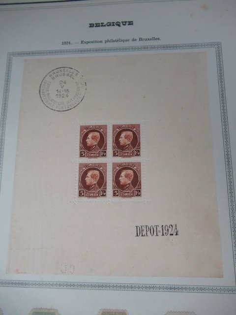 Belgien 1924 - Bruxelles filatelistiske udstilling - Yvert bloc  n°1