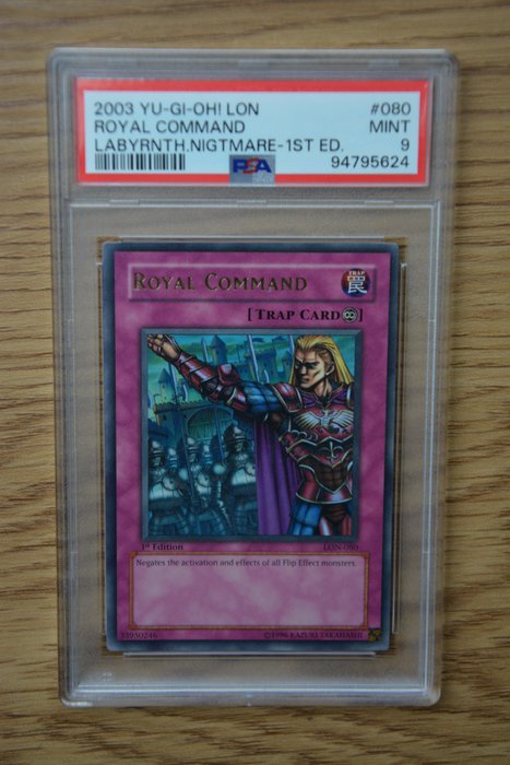 Konami - 1 Graded card - Labyrinth of Nightmare LON - Yu-Gi-Oh! Royal Command #080 Labyrinth of Nightmare LON 1st Edition 2003 PSA 9 - PSA 9