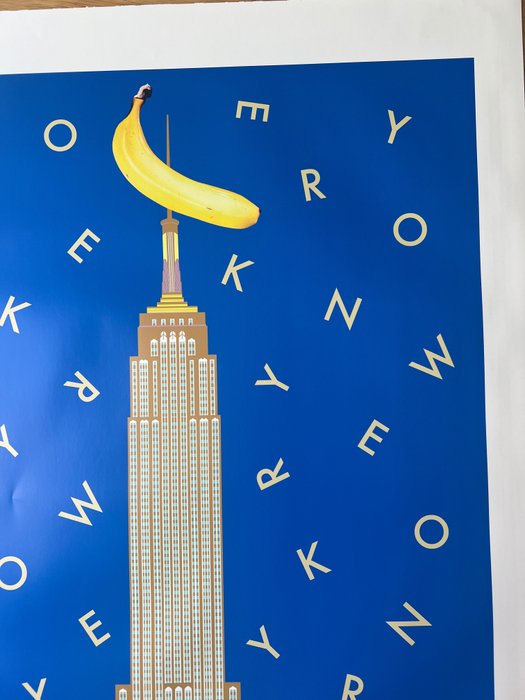 Gerard Razzia - poster pubblicitario- Empire State Building with a Banana- Gerard Razzia - 1980‹erne