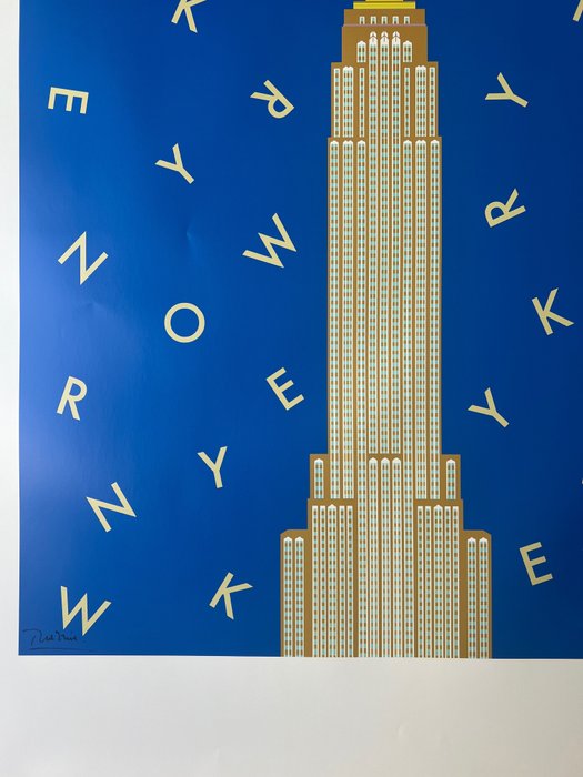 Gerard Razzia - poster pubblicitario- Empire State Building with a Banana- Gerard Razzia - 1980‹erne