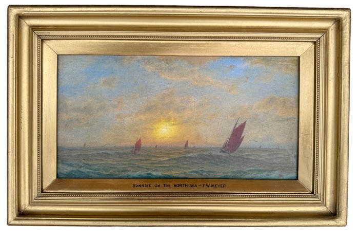 Frederick William Meyer (1846-1919) - Sunrise on the North Sea