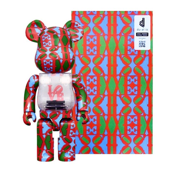 Medicom Toy Be@rbrick - 400%  100% Bearbrick Set - LOVE by Robert Indiana