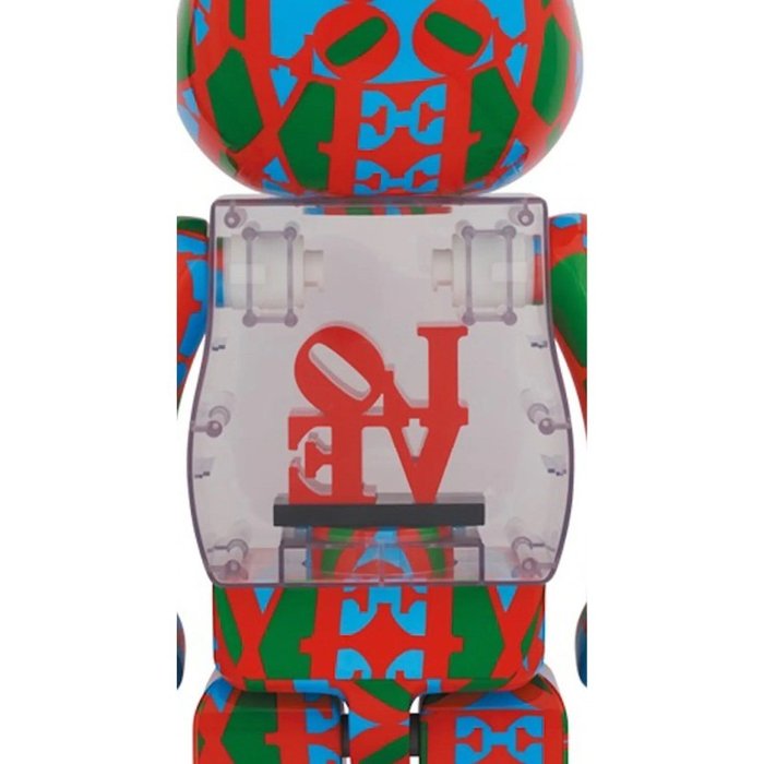 Medicom Toy Be@rbrick - 400%  100% Bearbrick Set - LOVE by Robert Indiana