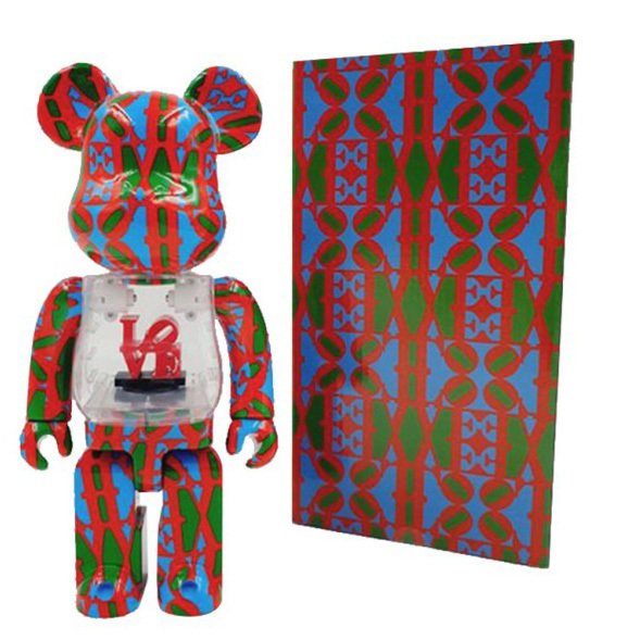 Medicom Toy Be@rbrick - 400%  100% Bearbrick Set - LOVE by Robert Indiana