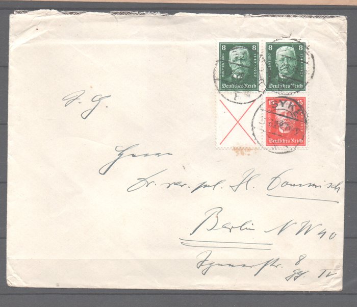 Tyske Kejserrige 1927/1939 - 4 bedre covers/FDC'er