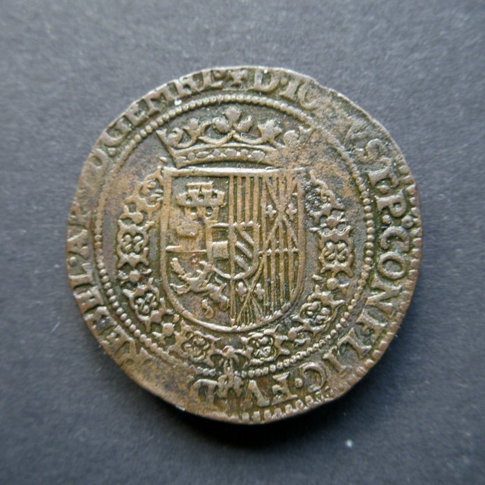 Holland. Mooie Rekentoken of Jeton 1578 Brabant  (Ingen mindstepris)