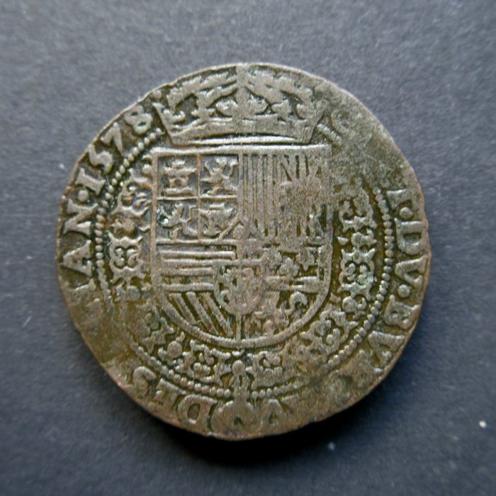 Holland. Mooie Rekentoken of Jeton 1578 Brabant  (Ingen mindstepris)