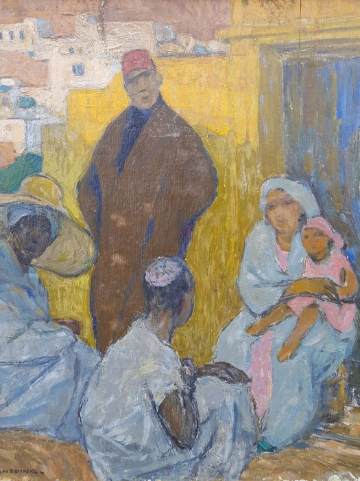 Fernand Lantoine (1876-1956) - Scène orientaliste, Maroc