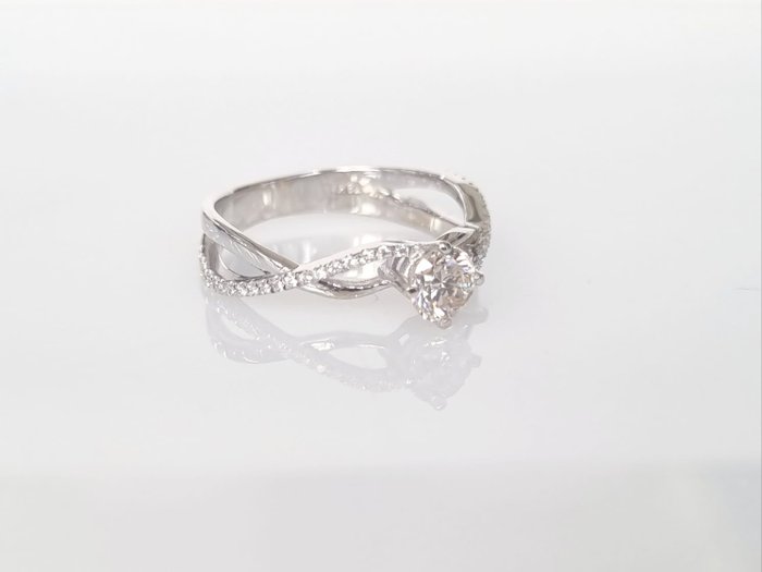 Forlovelsesring Hvidguld Diamant (Natur)