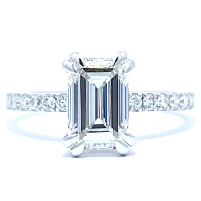 Ingen mindstepris - Ring - 14 karat Hvidguld -  2.29ct. tw. Diamant (Laboratoriedyrket) - Diamant - E, VS1