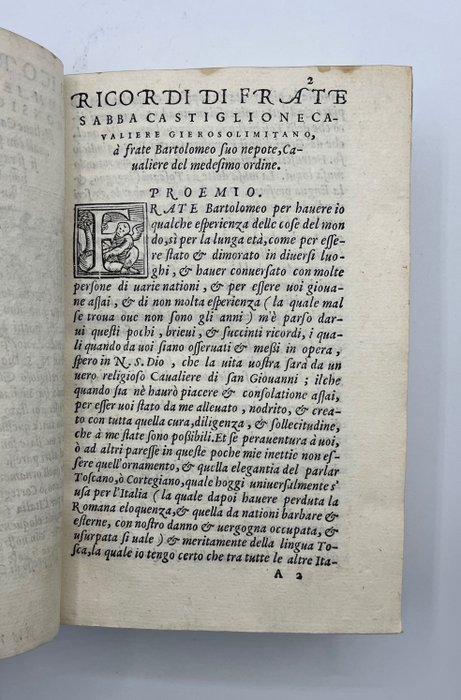 Monsignor Sabba di Castiglione - Ricordi overo ammaestramenti di MonsignorCavalier Gierosolomitano - 1549