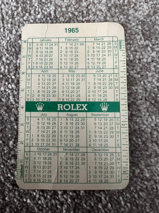 Rolex - 6 Items - calendars