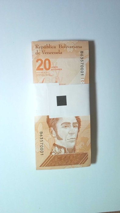 Venezuela. - 100 x 20 Bolívares 2021 - Pick 117  (Ingen mindstepris)