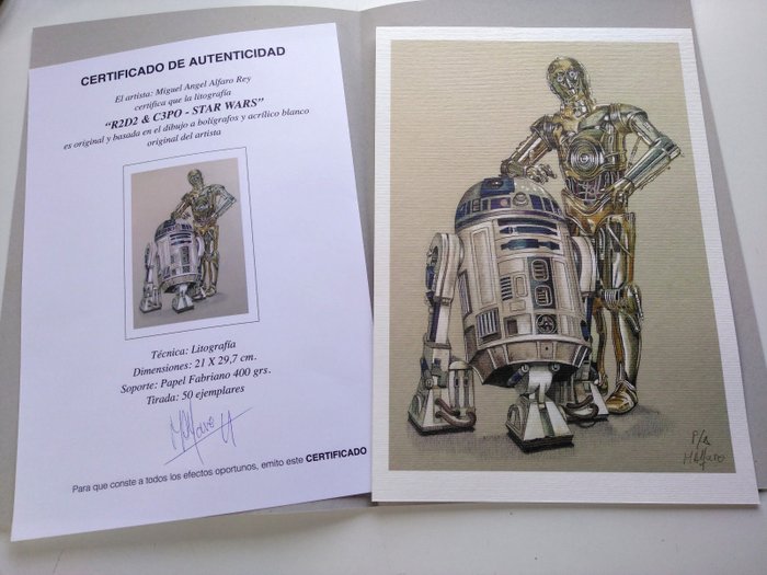 miguel ángel alfaro rey - Star Wars - Litografía Set of 5 - limited edition - New A4 - with Coa