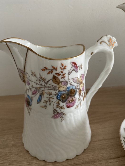 Kaffesæt til 8 (21) - fleurs - Porcelæn - Kaffeservice 8 pers