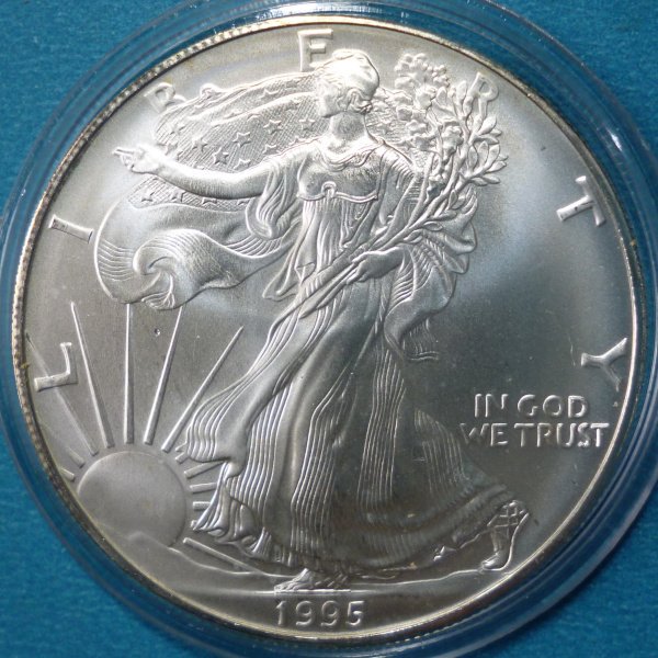 Förenta staterna. 1 Dollar 1995/2001 Liberty, 2x1 Oz (.999)  (Ingen mindstepris)