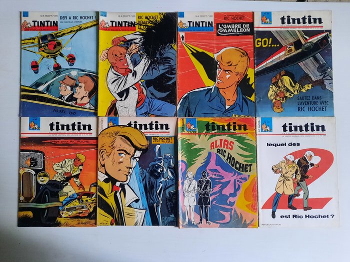 Tintin (magazine) - 106 Tal med Tibet-omslag - Første belgiske udgave - 1954/1986