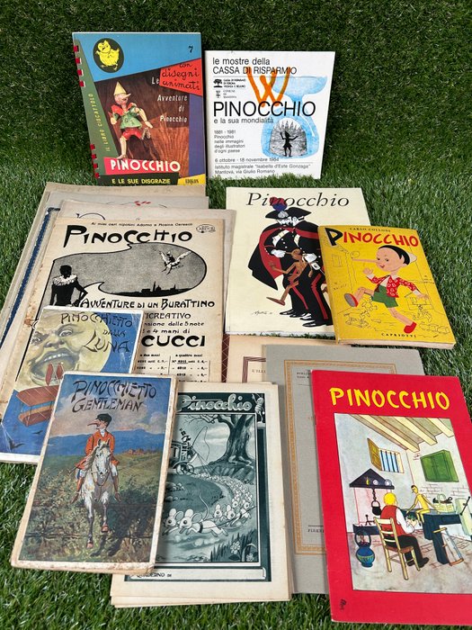 Pinocchio 18x albi - Libretti spartiti cataloghi quaderni 3D - 18 Comic - Første udgave - 1949/1937