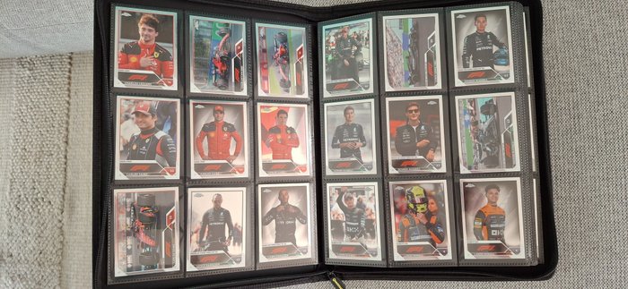 2023 Topps Chrome F1 - 207 cards - 1 Complete Set - Næsten så god som ny (NM)