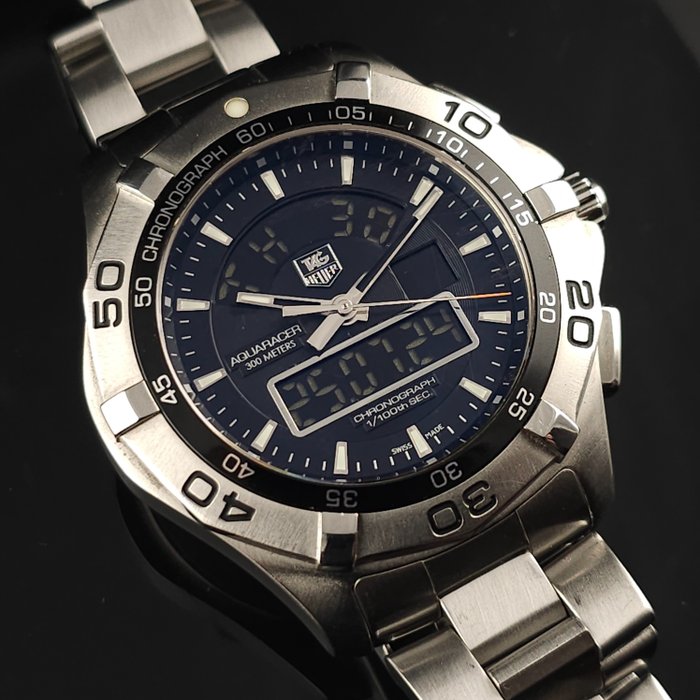 TAG Heuer - Aquaracer 'Analog/Digital' Chronograph Alarm - CAF1010 - Mænd - 2000-2010