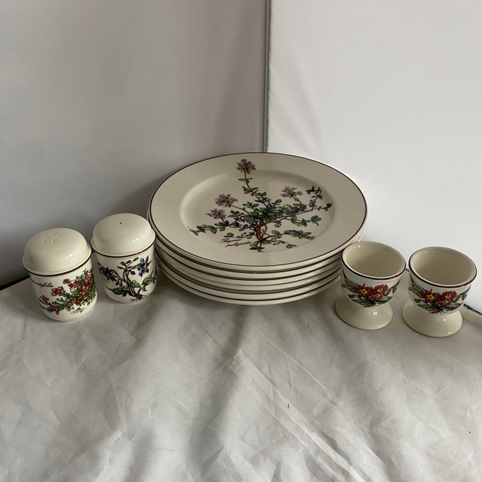 Villeroy  Boch - Tallerken (10) - Botanica - Porcelæn, æggekopper salt  peber sæt