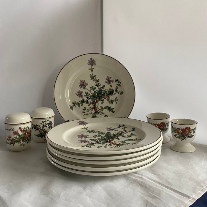 Villeroy  Boch - Tallerken (10) - Botanica - Porcelæn, æggekopper salt  peber sæt