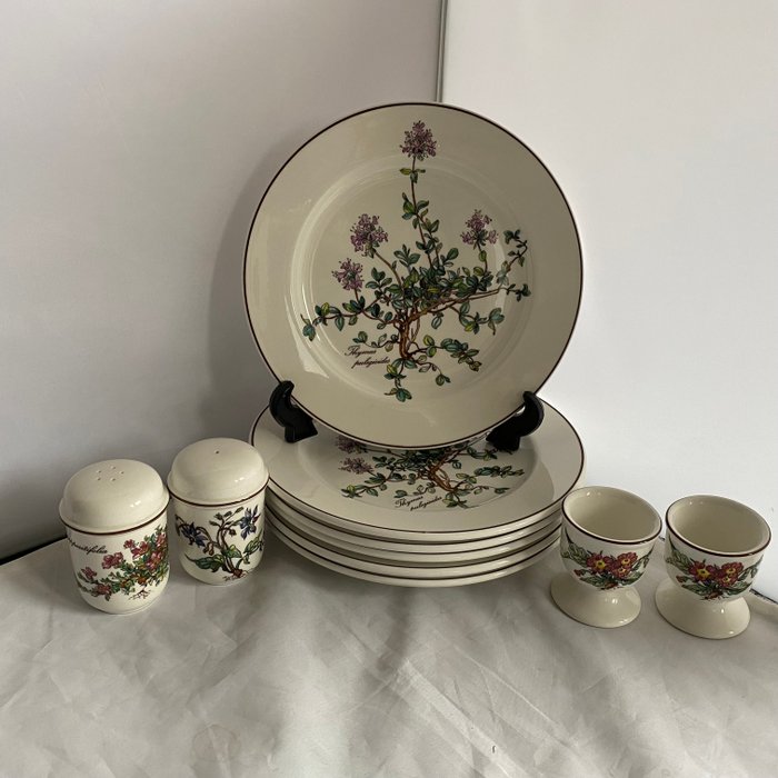 Villeroy  Boch - Tallerken (10) - Botanica - Porcelæn, æggekopper salt  peber sæt