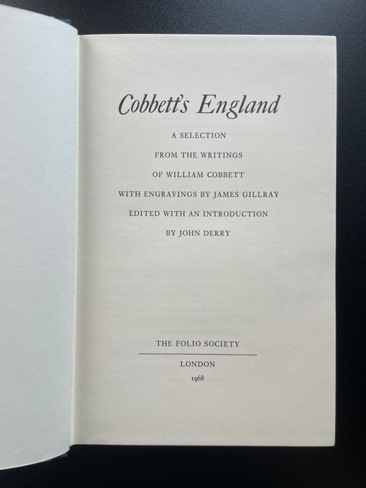 Roy Porter/William Cobbett - England in the Eighteenth Century/Cobbett’s England - 1968