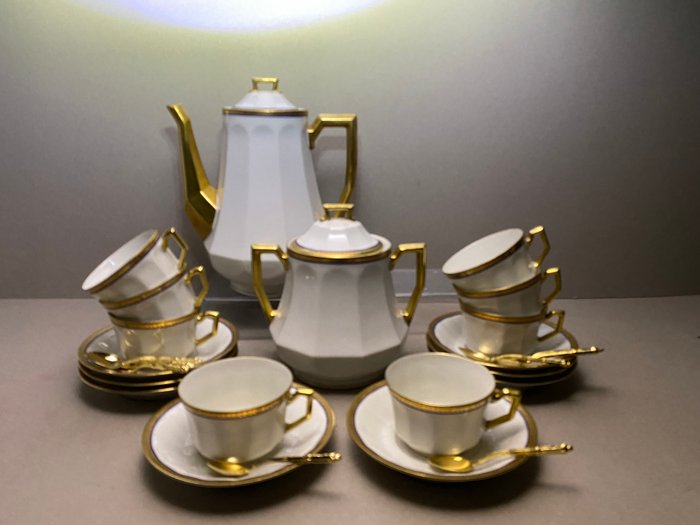 Limoges, Léon Texeraud - Kaffesæt - Porcelæn