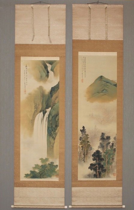 Delightful spring landscape painting - Kosai Shunsen（b1899） - Japan  (Ingen mindstepris)