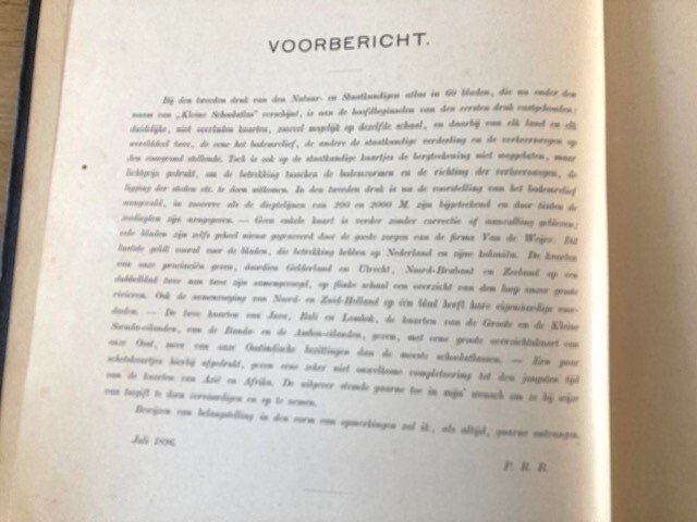 PR Bos - Bos’ kleine schoolatlas der geheele aarde (2de druk) - 1896