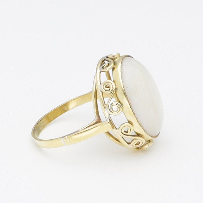 Ring - 14 karat Gulguld Opal