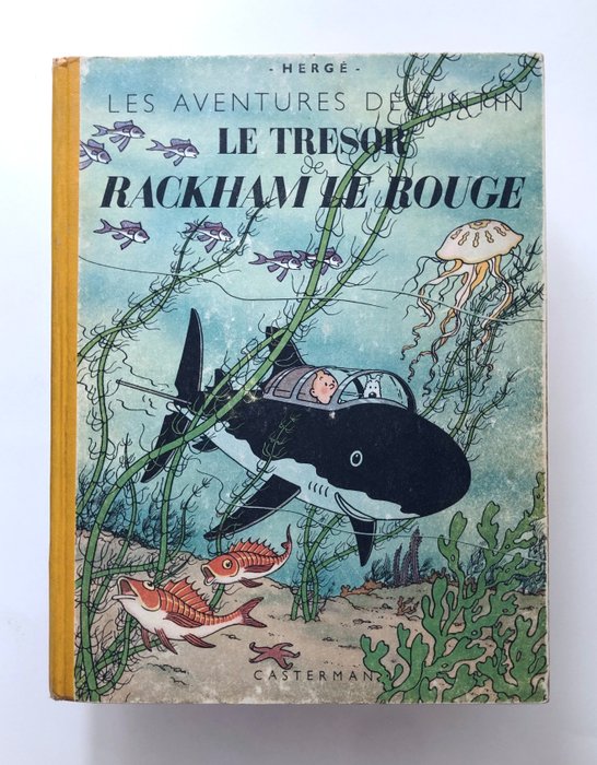 Tintin T12 - Le Trésor de Rackham le Rouge (A24) - C - 1 Album - Første udgave - 1945