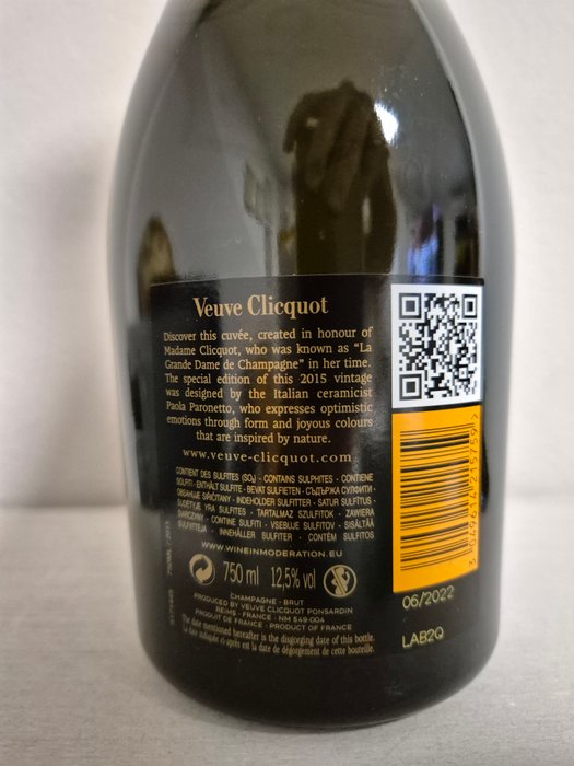 2015 Veuve Clicquot, La Grande Dame - Champagne - 1 Flaske (0,75L)