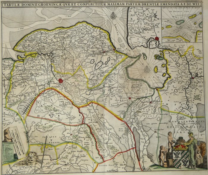 Holland - Groningen; Frederik de Wit (1630-1706) - "Tabula Dominii Groeningae ..." - 1670