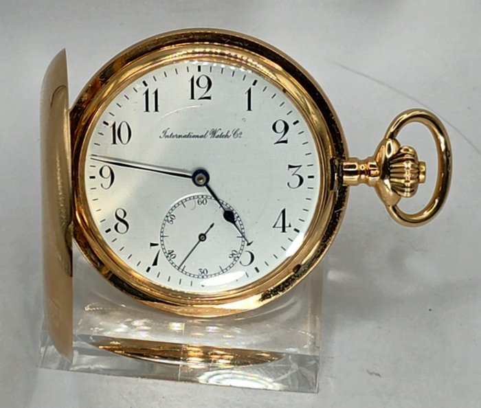 International Watch Co Schaffhausen - 14K Goldsavonette - Kaliber 53, 19lig., H 6 1/2 - Schweiz omkring 1908