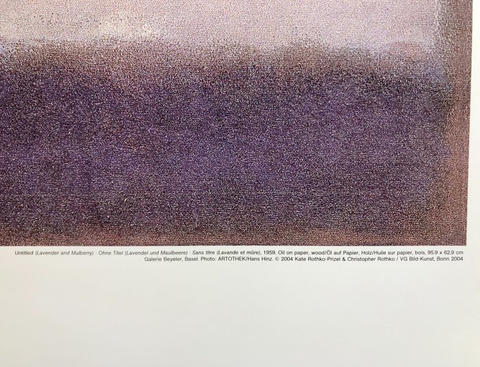 Mark Rothko (after) - Lavender and Mulberry - 2000'erne