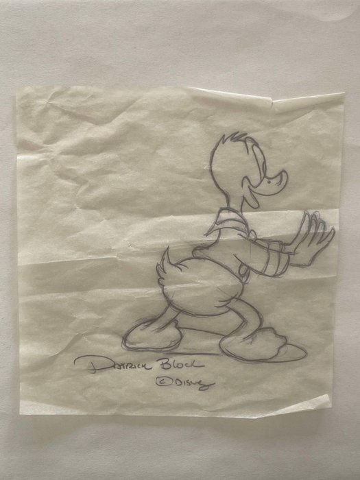 Patrick Block - Original Donald Duck character study - No reserve!