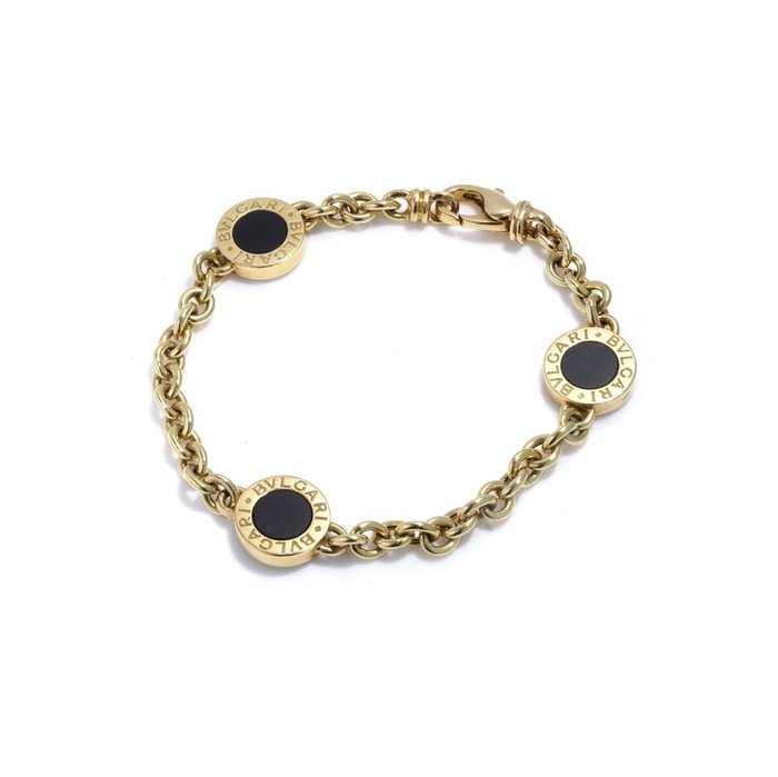 Bvlgari - Armbånd Onyx 18 karat gult guld