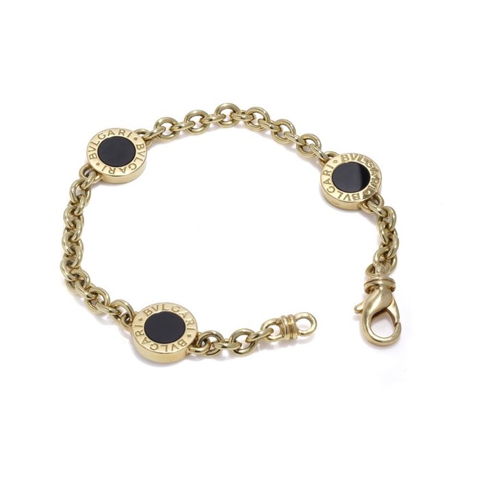 Bvlgari - Armbånd Onyx 18 karat gult guld