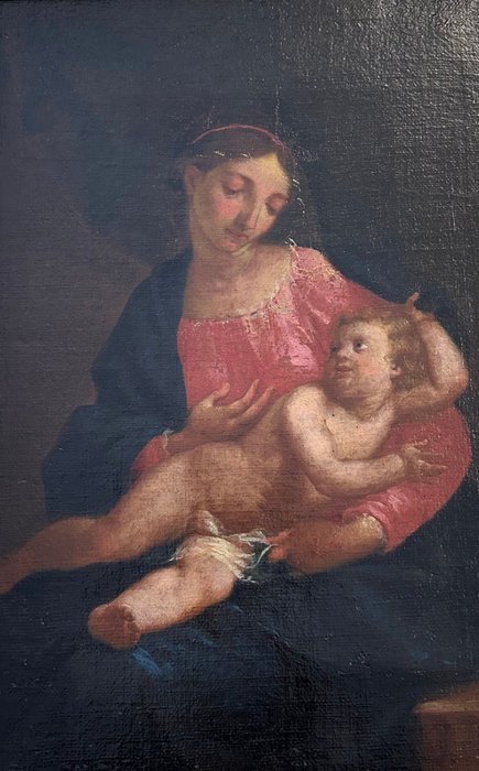 Giovanni Battista Castello (1509-1569), Follower of - Madonna con Bambino - da Raffaello Sanzio