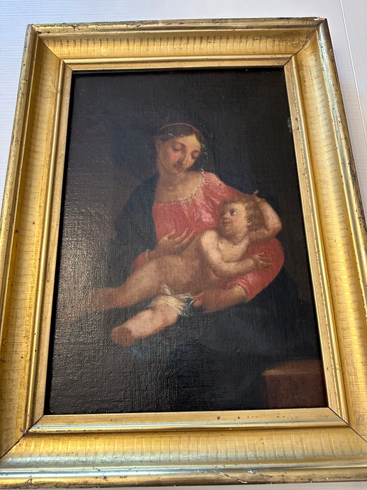 Giovanni Battista Castello (1509-1569), Follower of - Madonna con Bambino - da Raffaello Sanzio